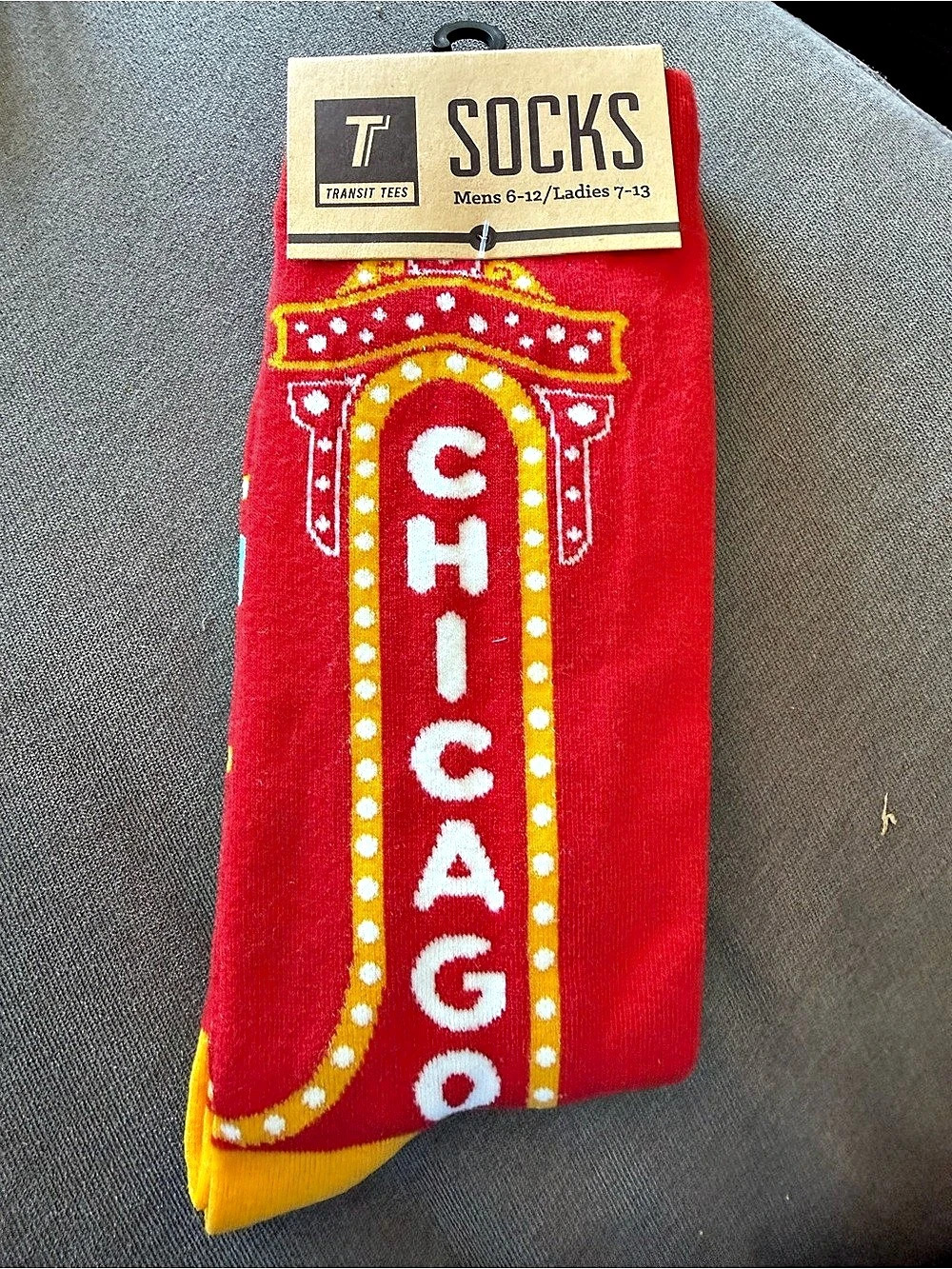 T Socks Graphic Socks Red & Yellow NWT